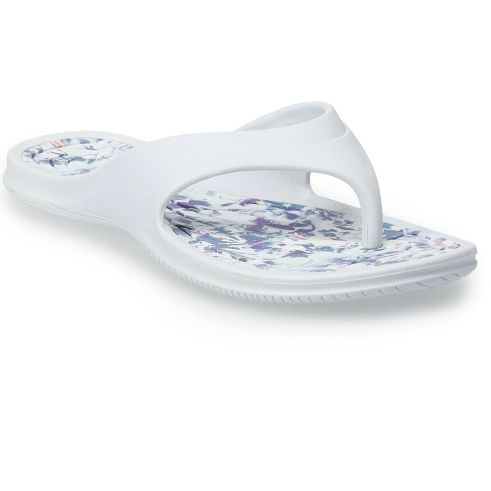 NEW Tek Gear® Aquifer Women’s Comfortable Sandals in White Multi - Size 7/8